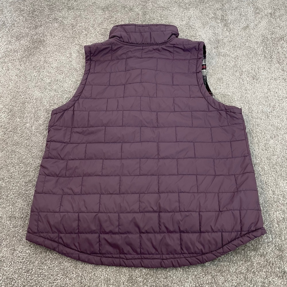 Carhartt Reversible Vest Womens Large Quilted Insulated Plaid Amoret Purple - Picture 7 of 10